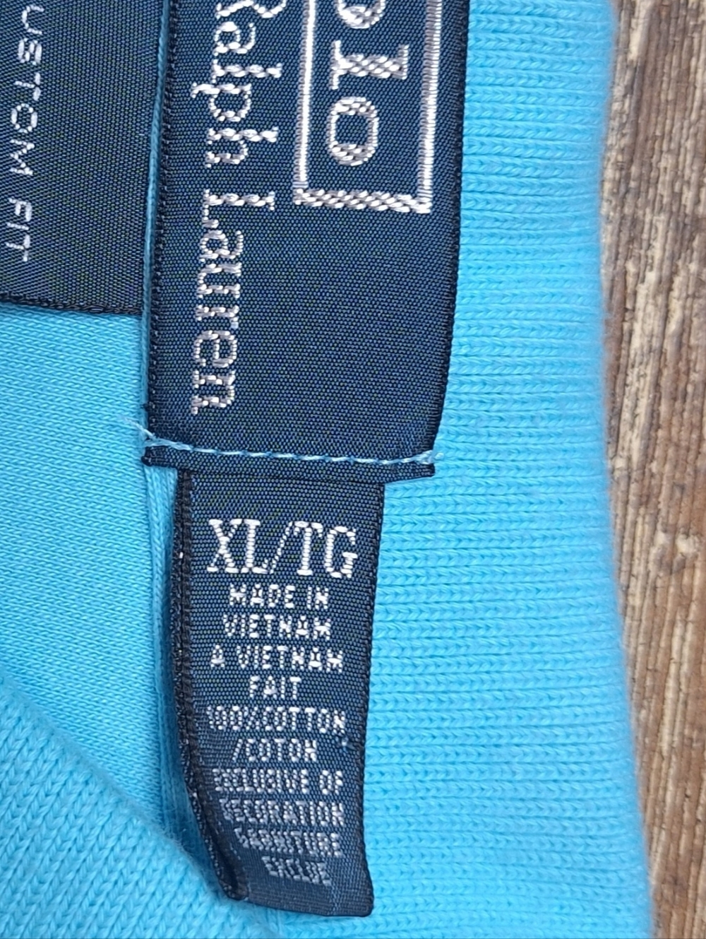 Polo Ralph‎ Lauren Mens Custom Fit Short Sleeve Polo Shirt Teal Blue XL Cotton - Picture 4 of 6